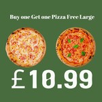 Buy 1 Get 1 Large pizzas